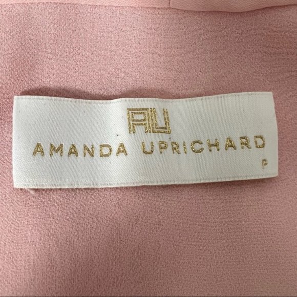 Amanda Uprichard Womens Long Sleeve Blouson Mini Dress Pink Tie Neck size XS - Picture 10 of 11